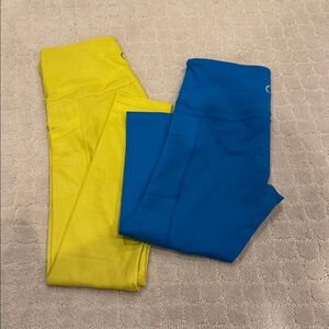Yellow & blue Leggings
